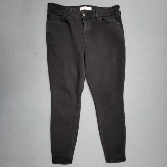 Signature by Levi Strauss & Co. Denim - Signature Levi Strauss Womens Mid Rise Skinny Jeans Black 12S W31 L28